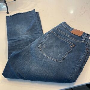 Madewell Cali Demi Boot Jeans w/ Raw Hem